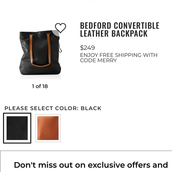 Mark & Graham Handbags - Mark and Graham Bedford Convertible Bag